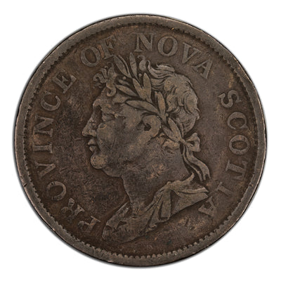 Nova Scotia 1824 1d One Penny Token NS-2A4 - Fine