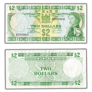 SOLD Fiji N.D (1974) $2 Two Dollars Note P #72c