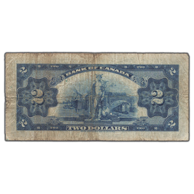 SOLD $2 1935 Bank of Canada Note English Text BC-3 - Fine