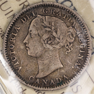 SOLD Canada 1887 10 Cents Dime Silver Coin - ICCS VF-20