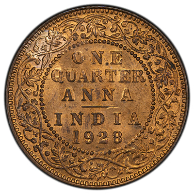 SOLD India 1928 1/4 Quarter Anna Coin