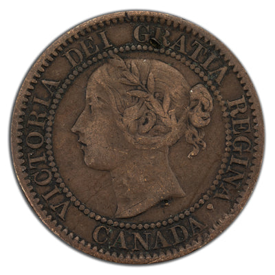 SOLD Canada 1858 1 Large Cent Coin First Year of Issue! - Fine