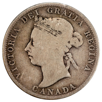 Canada 1893 25 Cents Quarter Silver Coin - ICCS G-6