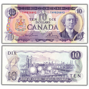 SOLD $10 1971 Bank of Canada Note Lawson-Bouey TH Prefix BC-49c - Choice UNC