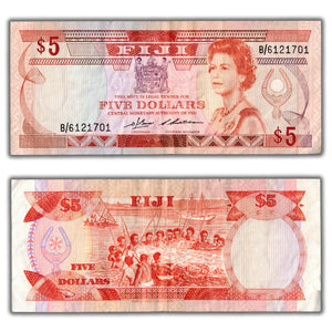 SOLD Fiji N.D (1986) $5 Five Dollars Note P #83