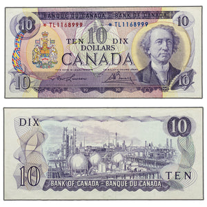 SOLD $10 1971 Bank of Canada Note *TL Replacement Prefix BC-49cA - VF/EF