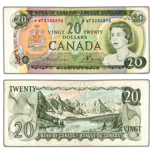 SOLD $20 1969 Bank of Canada Note *WF Replacement Prefix BC-50aA - Circulated