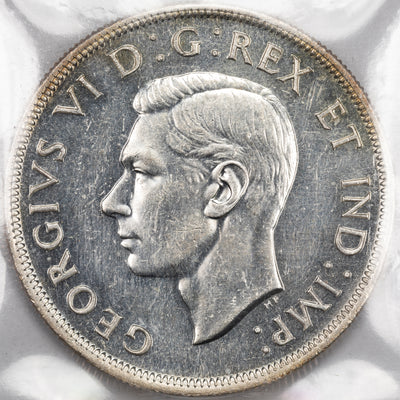 SOLD Canada 1945 5/5 $1 Silver Dollar Coin - ICCS MS-60