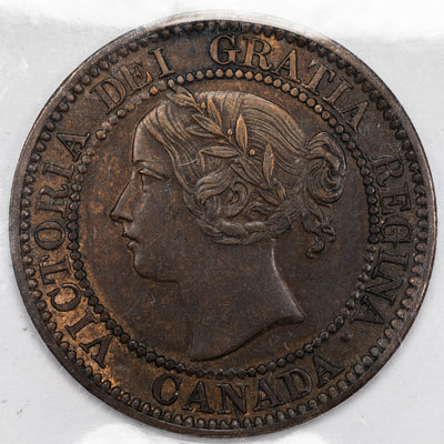 Canada 1859 DP N9 #1 1 Large Cent Coin - ICCS AU-55