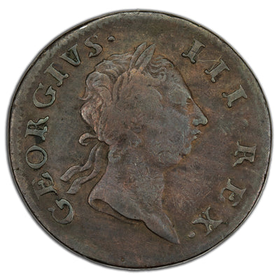 Ireland 1766 1/2d Halfpenny Coin SP #6612