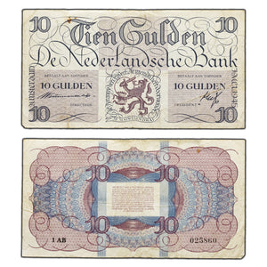 SOLD Netherlands 1945 10 Ten Gulden Note P #74