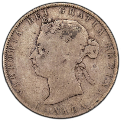 SOLD Canada 1899 Small 9 50 Cents Half Dollar Silver Coin - G-6