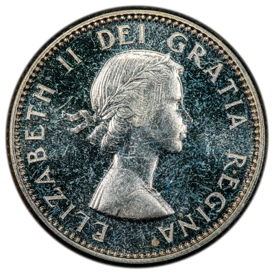 Canada 1956 10 Cents Dime Silver Coin - Proof-Like