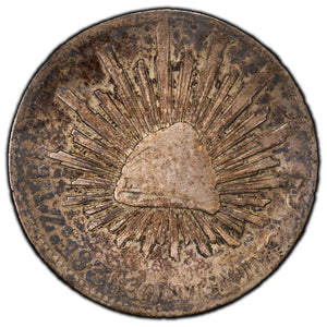 SOLD Mexico 1838 Zs-OM 8 Reales Silver Coin