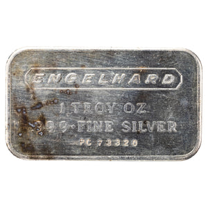 SOLD Engelhard 1oz .999 Fine Silver Bar - "Frosted Back"