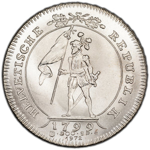 SOLD Switzerland Helvetia (1799) 1972 Restrike 10 Batzen Silver Coin