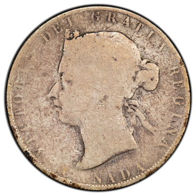 Canada 1900 50 Cents Half Dollar Silver Coin