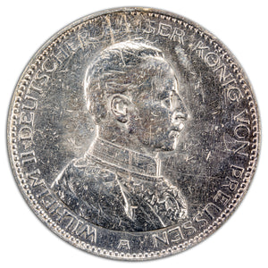 SOLD Germany Prussia 1914 5 Five Marks Silver Coin - Cleaned
