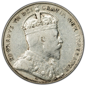 SOLD Canada 1904 50 Cents Half Dollar Silver Coin - Key Date - F/VF