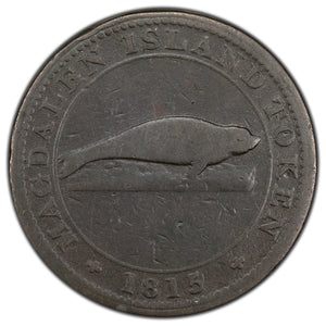 SOLD Lower Canada 1815 Magdalen Island One Penny Token LC-1 Br. 520