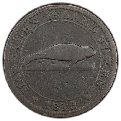 SOLD Lower Canada 1815 Magdalen Island One Penny Token LC-1 Br. 520