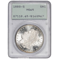 SOLD United States 1880-S $1 Morgan Silver Dollar Coin - PCGS MS-65 Rattler