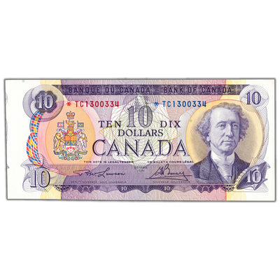 $10 1971 Bank of Canada Note *TC Replacement Prefix BC-49cA - UNC Cutting Error