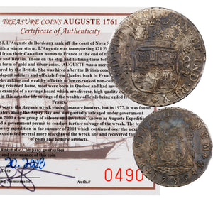 SOLD Mexico 1755 8 Reales Silver Coin Auguste 1761 Shipwreck - ICCS EF-45