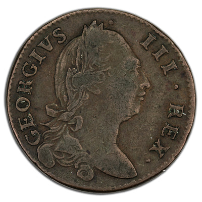 Ireland 1781 1/2d Halfpenny Coin SP #6614