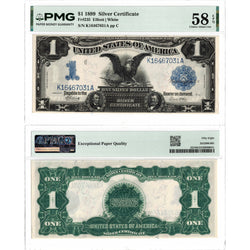 United States 1899 $1 Silver Certificate "Black Eagle" Note Fr. 235 - PMG AU-58 EPQ