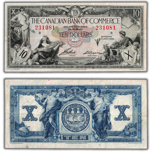 SOLD $10 1935 Canadian Bank of Commerce Chartered Note CH #75-18-06 - VF