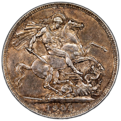 SOLD Great Britain 1902 One Crown Silver Coin KM #803