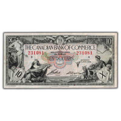 SOLD $10 1935 Canadian Bank of Commerce Chartered Note CH #75-18-06 - VF