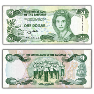 SOLD Bahamas 1974 (1984) $1 One Dollar Note P #43b - EF