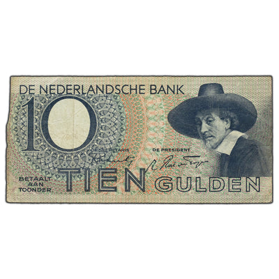 SOLD Netherlands 1944 10 Ten Gulden Note