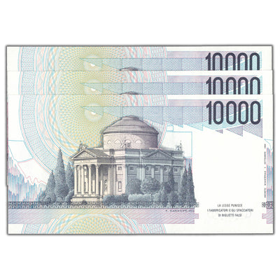 Italy 1984 10000 Lire Notes P #112d - 3 Consecutive Uncirculated