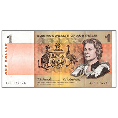 Australia ND (1966-72) $1 One Dollar Note P #37b - VF/EF