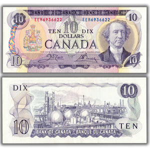 SOLD $10 1971 Bank of Canada Note Crow-Bouey EER Prefix BC-49d