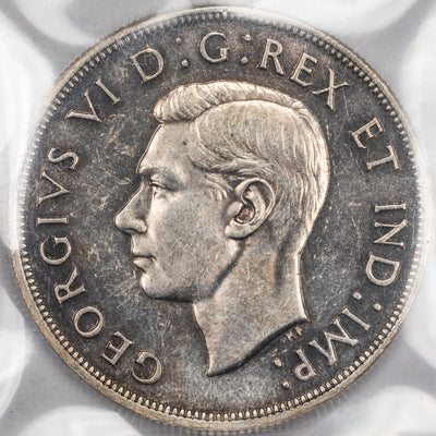 SOLD Canada 1947 Pointed 7 4xHP $1 Silver Dollar Coin - ICCS MS-63