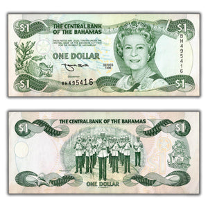 SOLD Bahamas 1996 $1 One Dollar Note P #57 - EF/AU