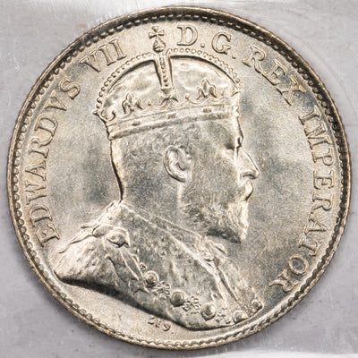 Canada 1902-H Small H 5 Cents Silver Coin - ICCS MS-64