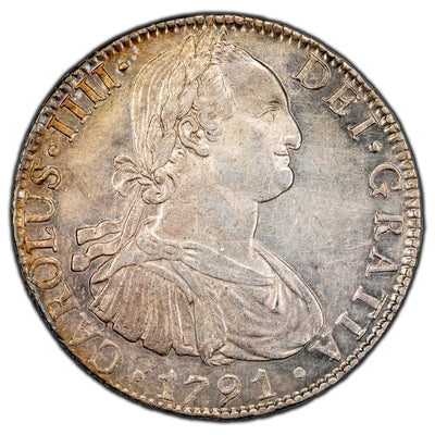 SOLD Mexico 1791 Mo-FM 8 Reales Silver Coin - Hairlines