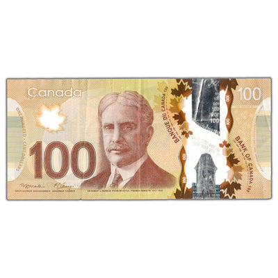 $100 2011 Bank of Canada Note 3 Digit Radar 0177710 - Circulated
