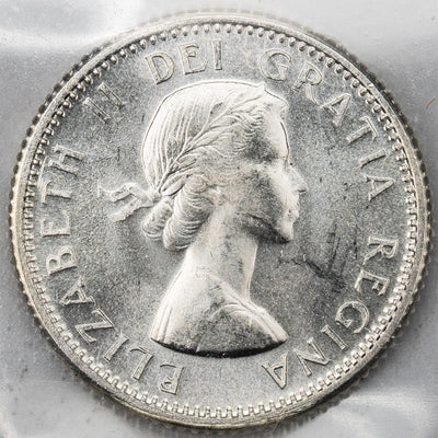 SOLD Canada 1956 Dot 10 Cents Dime Silver Coin - ICCS MS-65