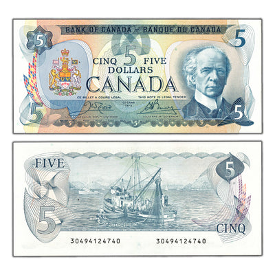 $5 1979 Bank of Canada Note Crow-Bouey BC-53b - AU/UNC