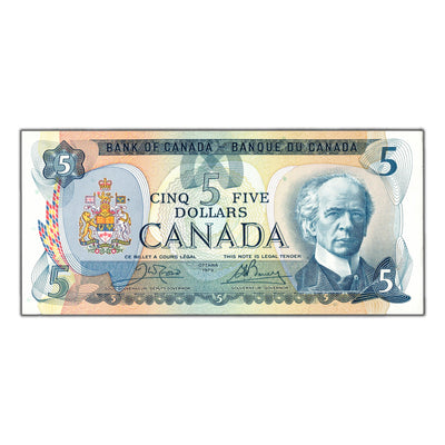 $5 1979 Bank of Canada Note Crow-Bouey BC-53b - AU/UNC