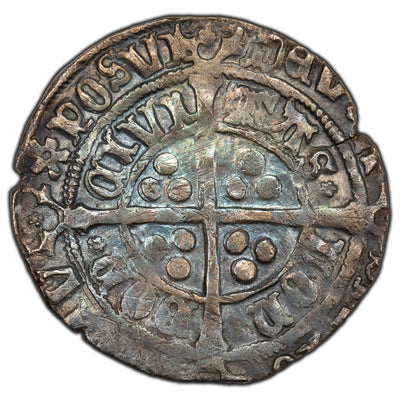 SOLD Great Britain 1595-8 Type IIIc Henry VII 4d Groat Hammered Silver Coin mm. Pansy S-2199