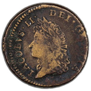 Ireland June 1690 Shilling Gun Money Coin SP #6582