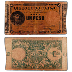 SOLD Puerto Rico 1895 1 One Peso Note P #7c - Circulated