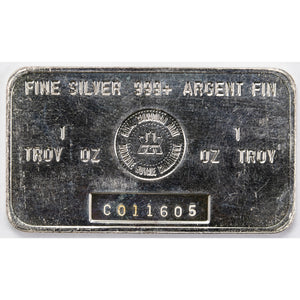 SOLD Royal Canadian Mint RCM Vintage 1oz .999 Fine Silver Bar